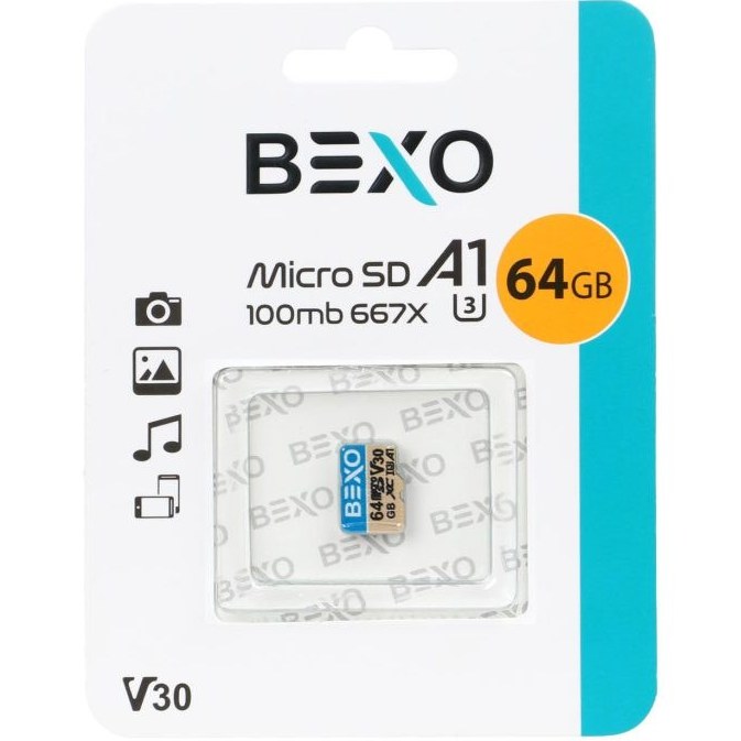 BEXO Extra 667X microSDXC A1 V30 UHS-I U3-256GB