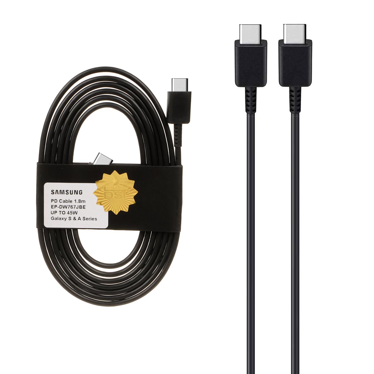 کابل شارژ 1.8 متری و PD 45W Samsung دوسر TYPE-C