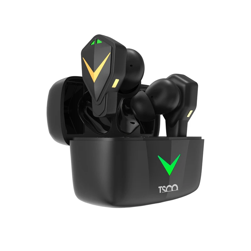 ایرفون بی سیم گیمینگ Tsco مدل TH 6350 TWS(دارای میکروفن پرتابل سوکتی و کیف همراه)