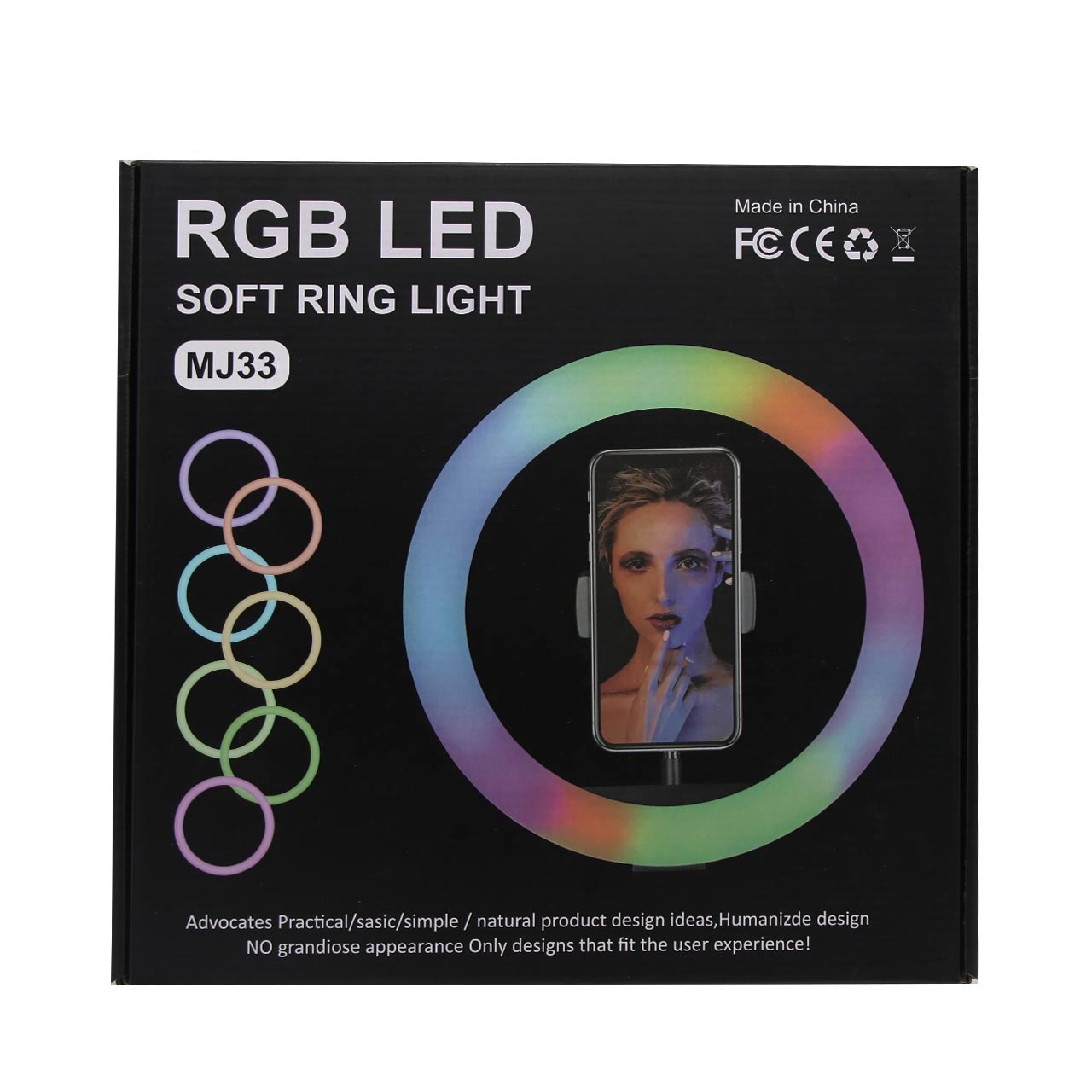 رینگ لایت Jmary مدل MJ33RGB (بدون پایه)
