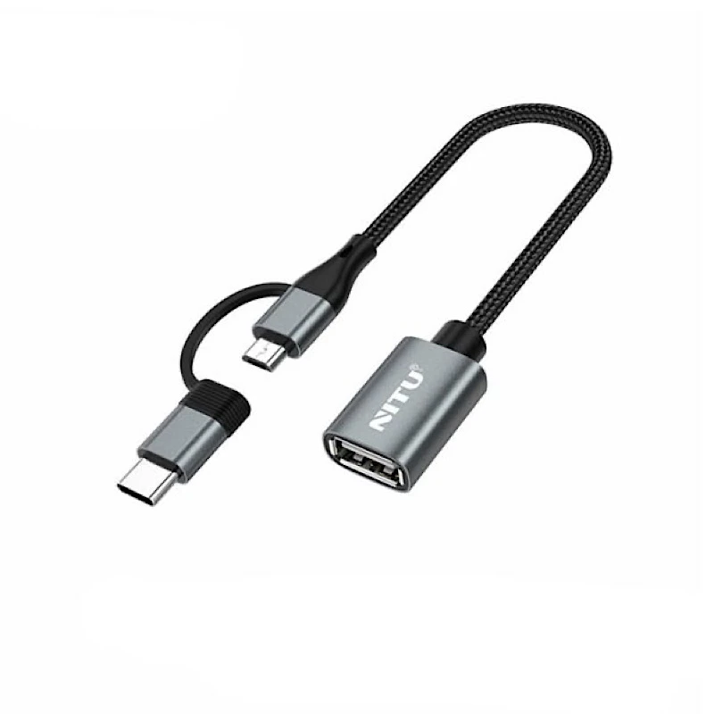 تبدیل NITU OTG TO Type-C & micro USB مدل CN21