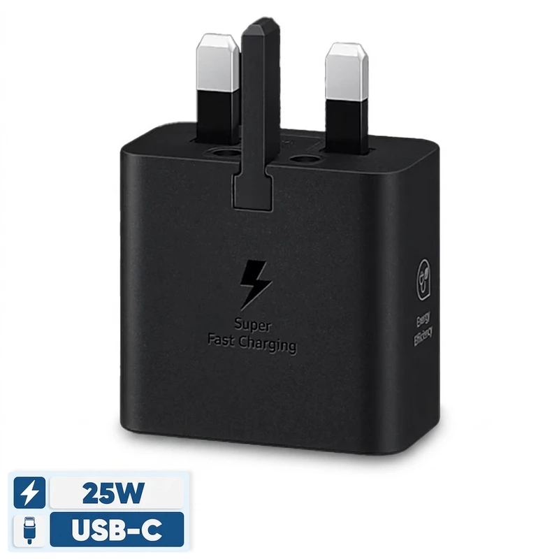 سری شارژ samsung 25w gan / nfc سه پین اصلیشارژر دیواری 25 وات سامسونگ مدل T2510، اتصال سه پین، درگاه خروجی USB-C، دارای قابلیت شارژ سریع، تکنولوژی شارژ PD 3.0 اصلی gan