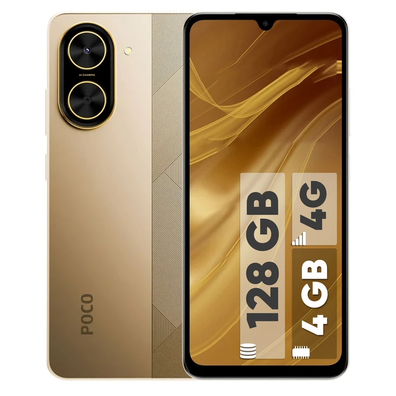 گوشی موبایل استوک شیائومی مدل Poco C71 دو سیم کارت ظرفیت 128 گیگابایت و رم 4 گیگابایت