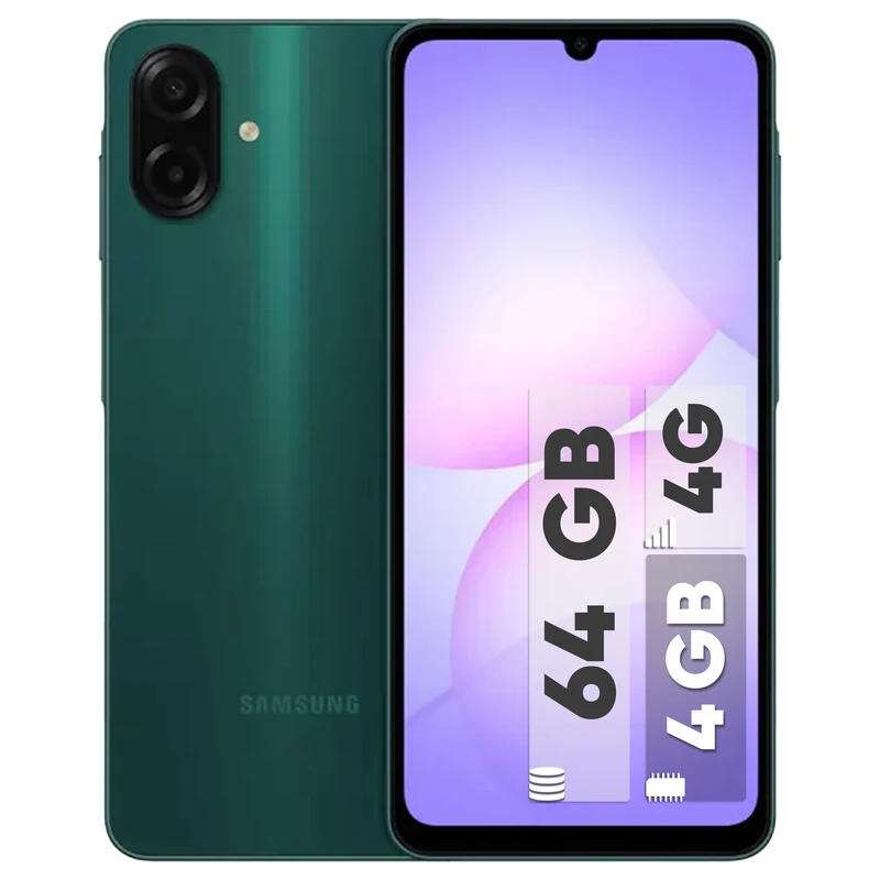 گوشی موبایل سامسونگ مدل Galaxy A07 دو سیم کارت ظرفیت 64 گیگابایت و رم 4 گیگابایت پک بزرگ به همراه شارژر